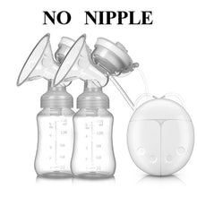Load image into Gallery viewer, Double Electric Baby Milk Breast Pumps USB Powerful Suction Nipple Pump With Bottle Cold Heat Pad Breast feeding Tools T2236