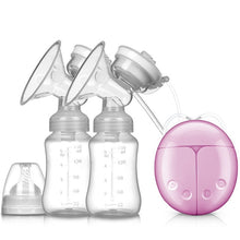 Load image into Gallery viewer, Double Electric Baby Milk Breast Pumps USB Powerful Suction Nipple Pump With Bottle Cold Heat Pad Breast feeding Tools T2236